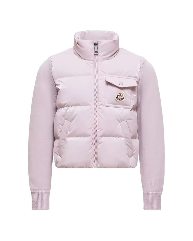 Moncler Padded-detail Cardigan Purple