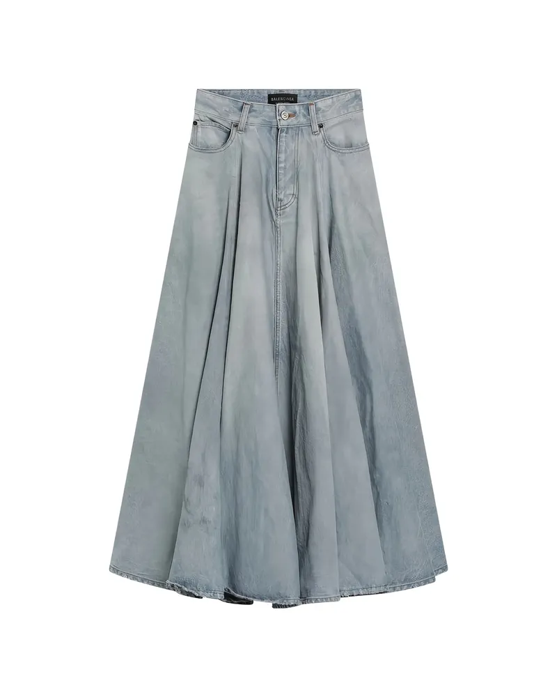 Balenciaga Fringe-detail Maxi Skirt Blue