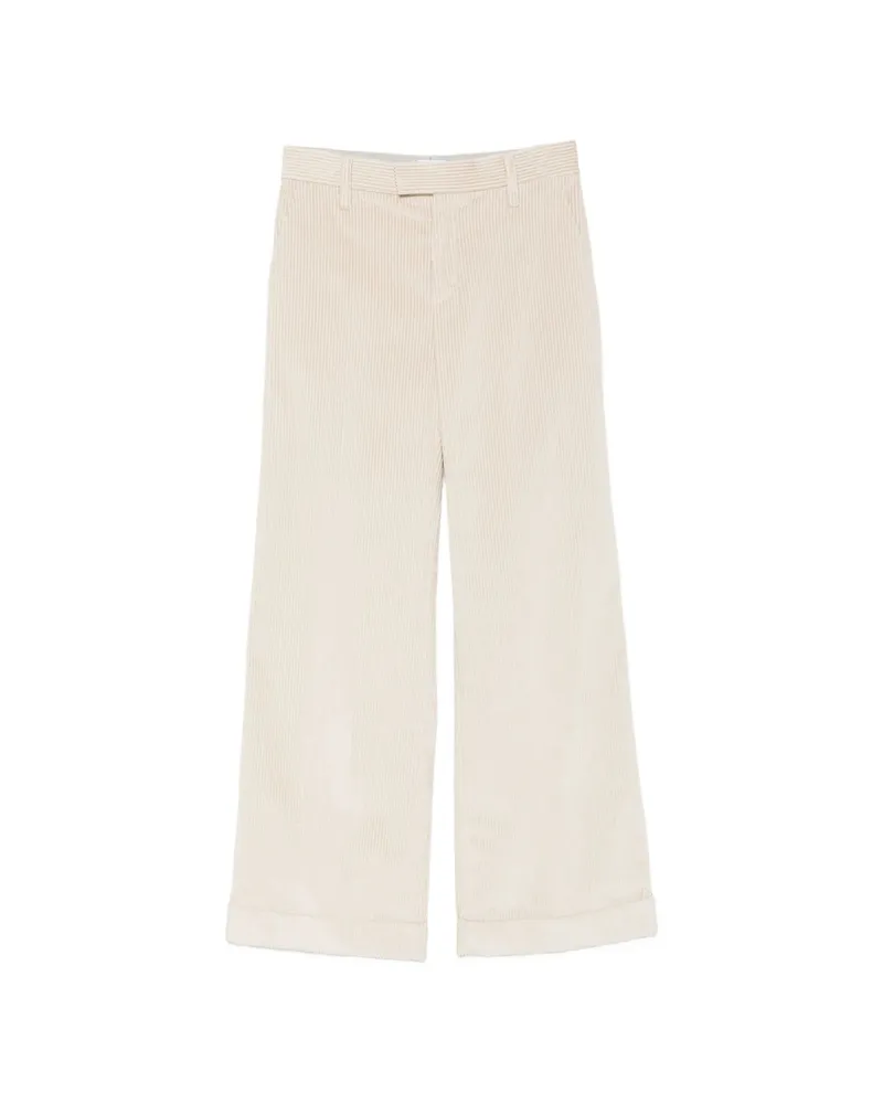 Brunello Cucinelli Corduroy Wide-leg Trousers Neutrals