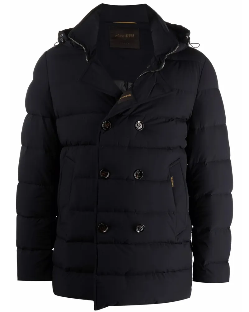 MOORER Florio Double-breasted Jacket Blue