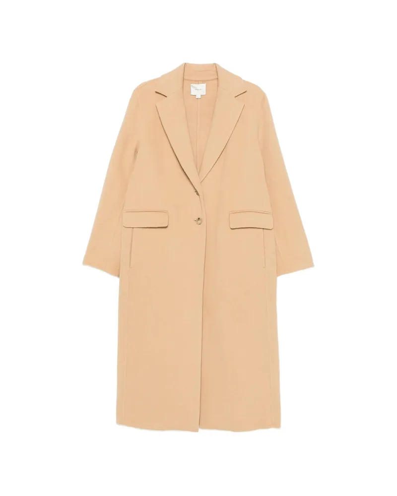 Vince Notched-lapels Single-breasted Coat Neutrals