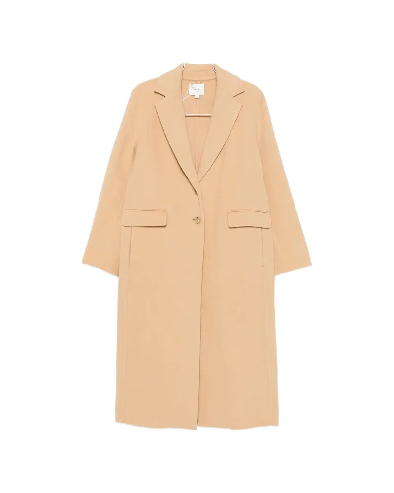 Vince Notched-lapels Single-breasted Coat Neutrals