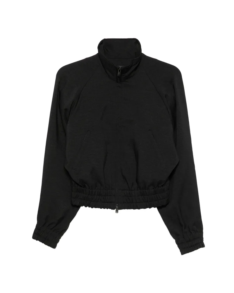 Y-3 Button-detail Elasticated-waist Jacket Black