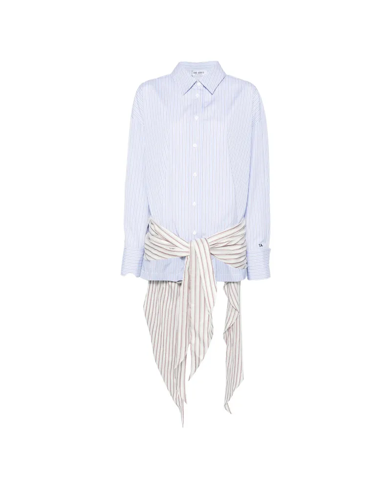 ATTICO Striped-pattern Mini Dress Blue