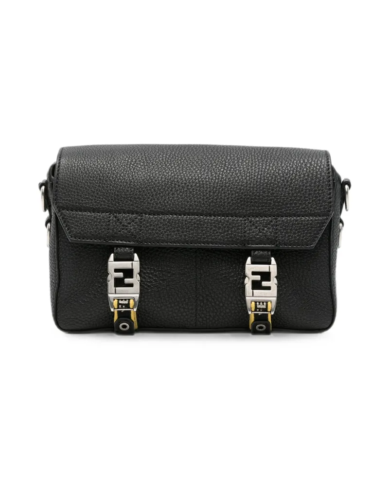 Fendi Small Leather Shoulder Bag Black