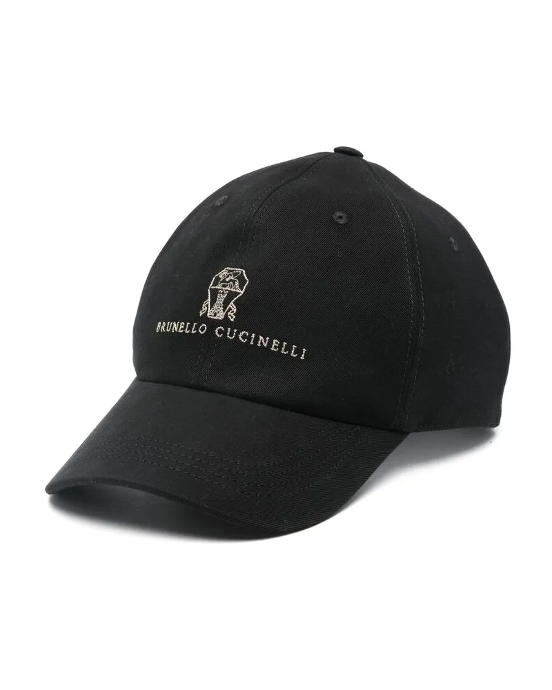 Brunello Cucinelli Logo-embroidered Cap Black