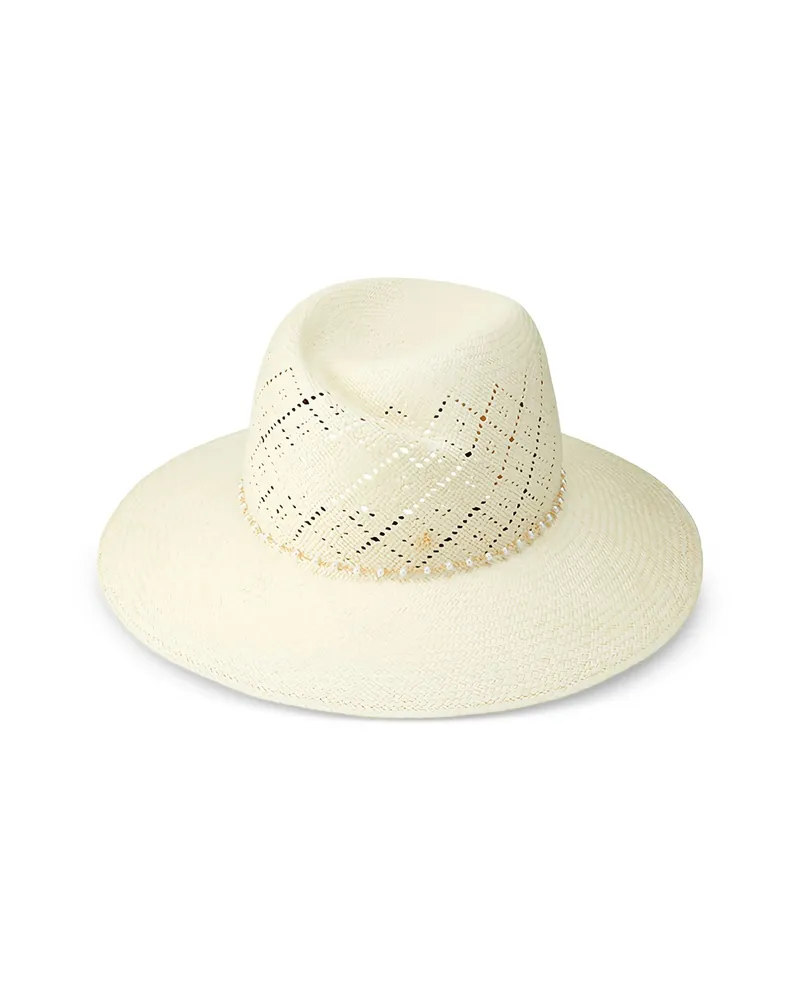 Maison Michel Virginie Perforated Hat Neutrals