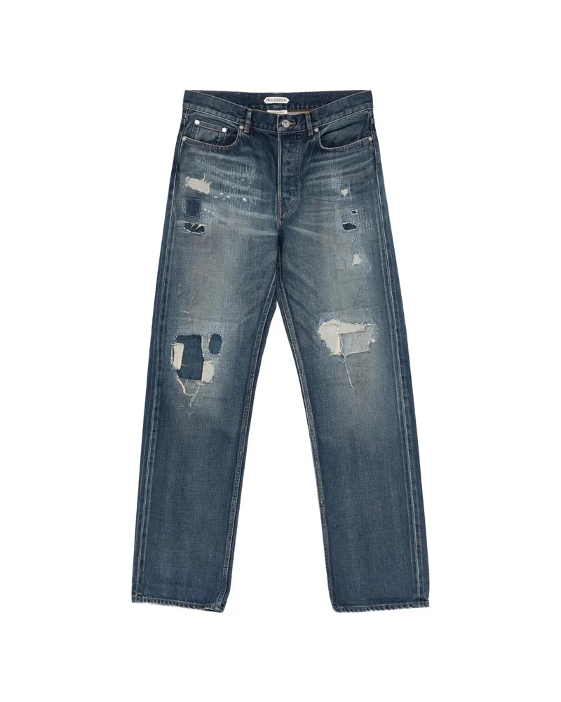 J.W.Anderson Patchwork Straight Leg Jeans Blue