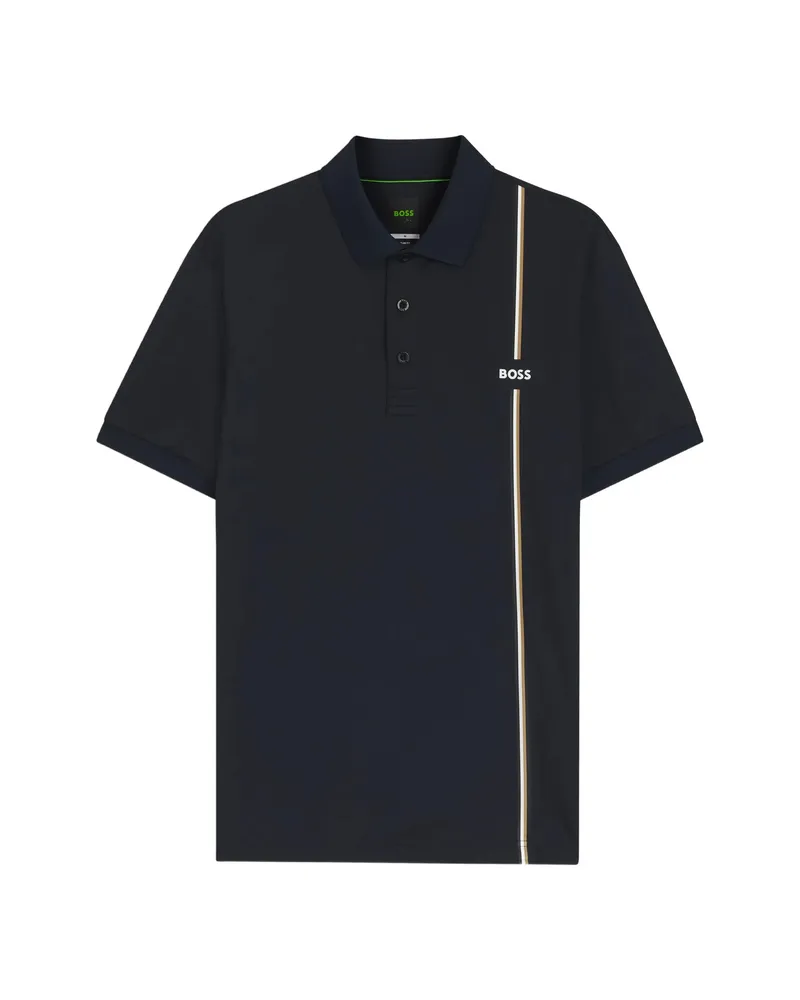 HUGO BOSS Toc Game 3 Striped Short-sleeve Polo Shirt Blue