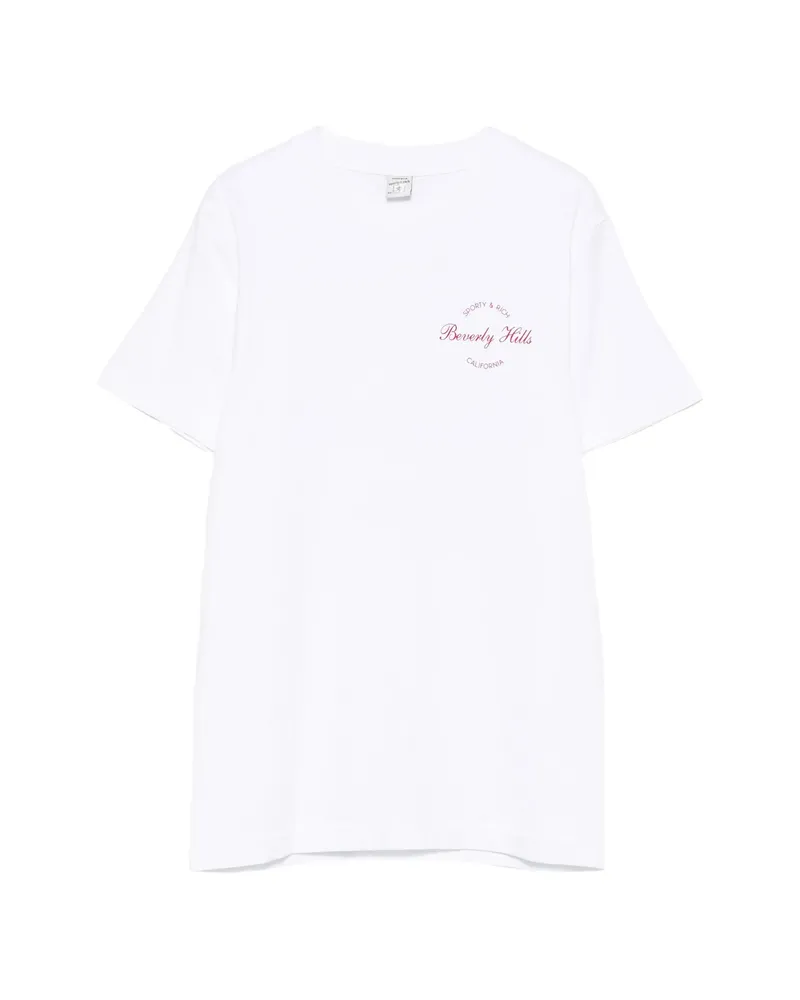 SPORTY & RICH Beverly Script Print T-shirt White