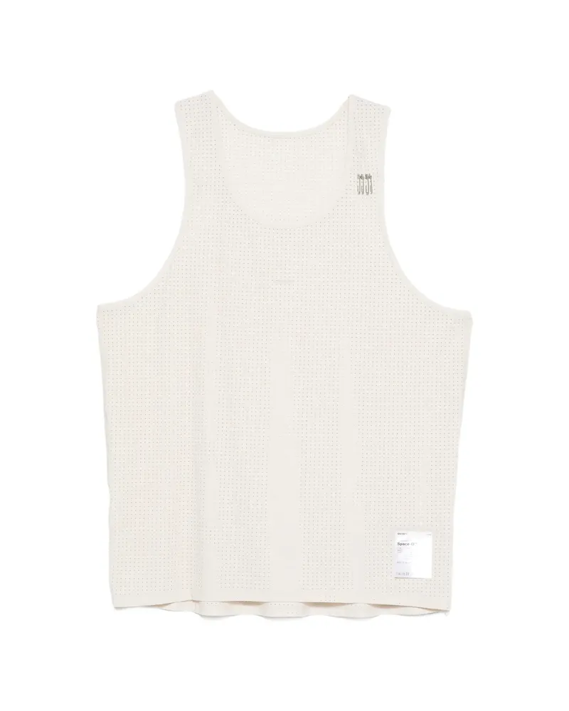 Satisfy Pierced-detail Sleeveless T-shirt Neutrals