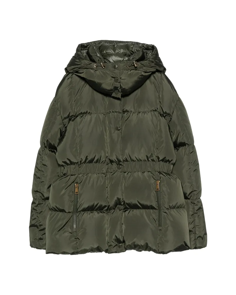 Moncler Quilted Hooded Jacket Green
