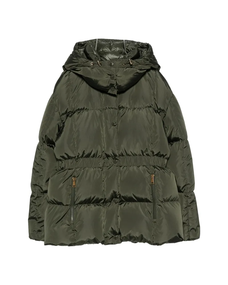 Moncler Quilted Hooded Jacket Green