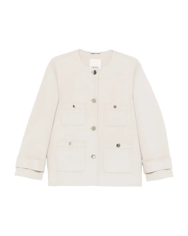 Max Mara Pocket Button Jacket Neutrals