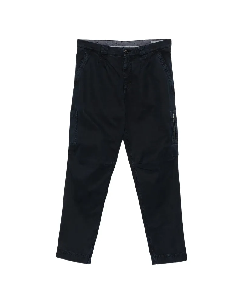 Brunello Cucinelli Zip-pocket Cargo Pants Blue