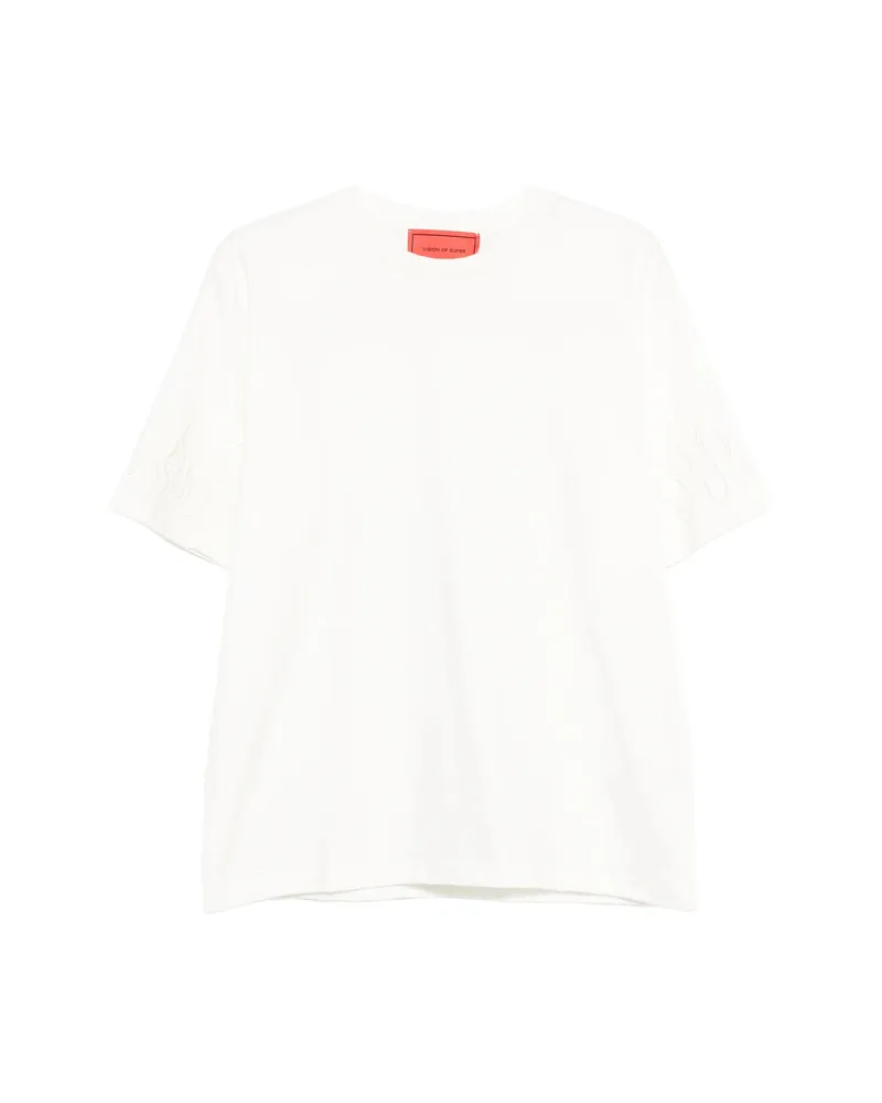 Vision Of Super Logo-embroidered T-shirt White