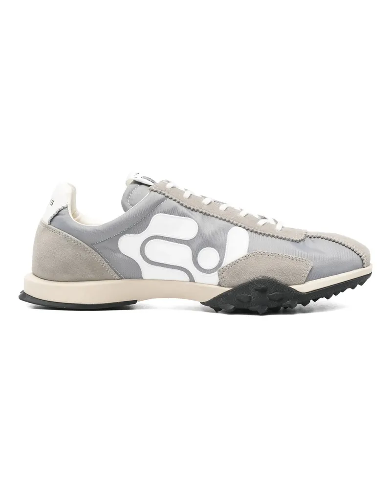 Eytys Eros Logo-detail Suede Sneakers Grey