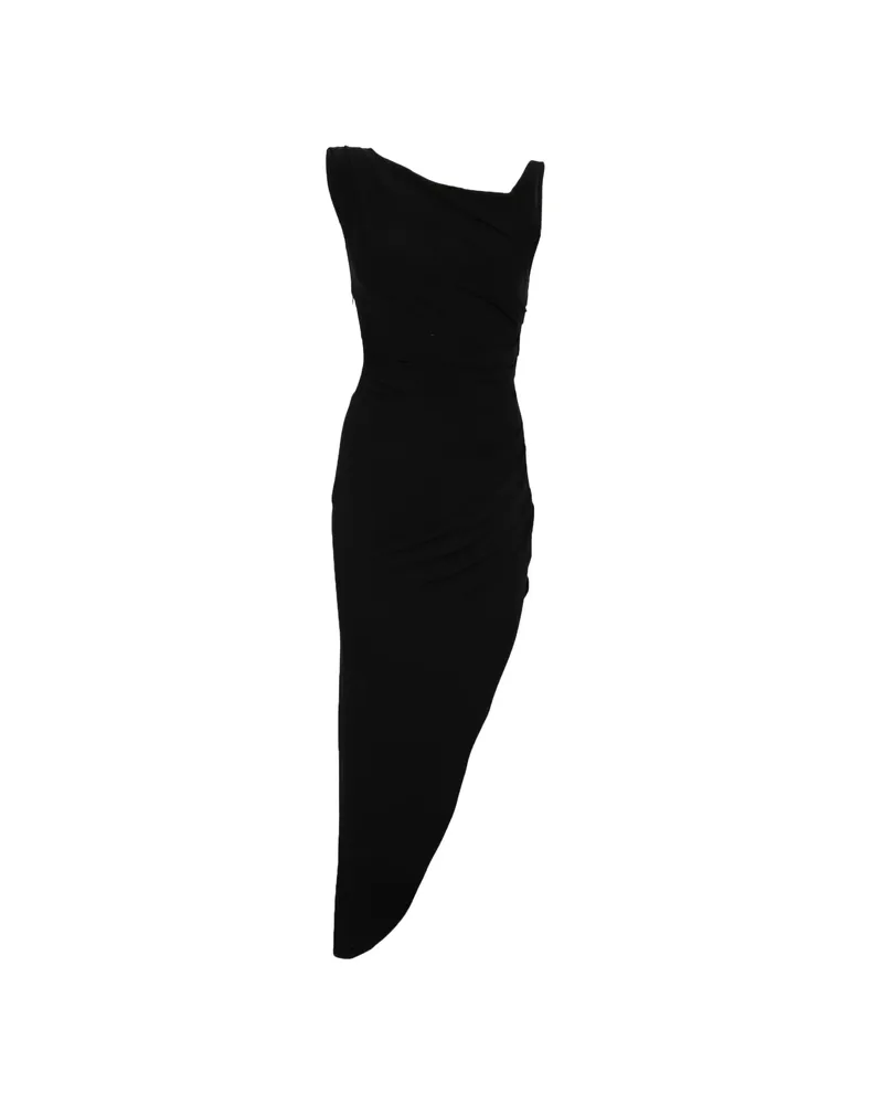 Elisabetta Franchi Sleeveless Asymmetric Dress Black