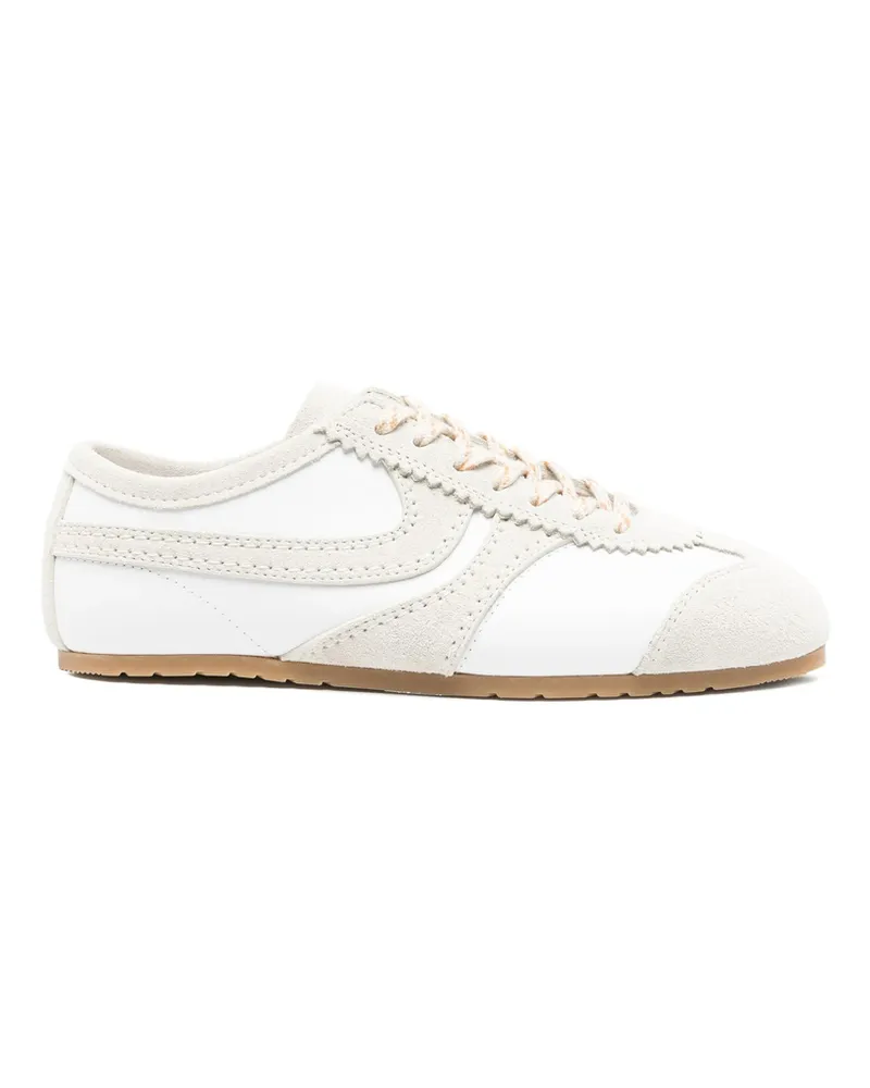 Dries van Noten Panelled Leather Sneakers White