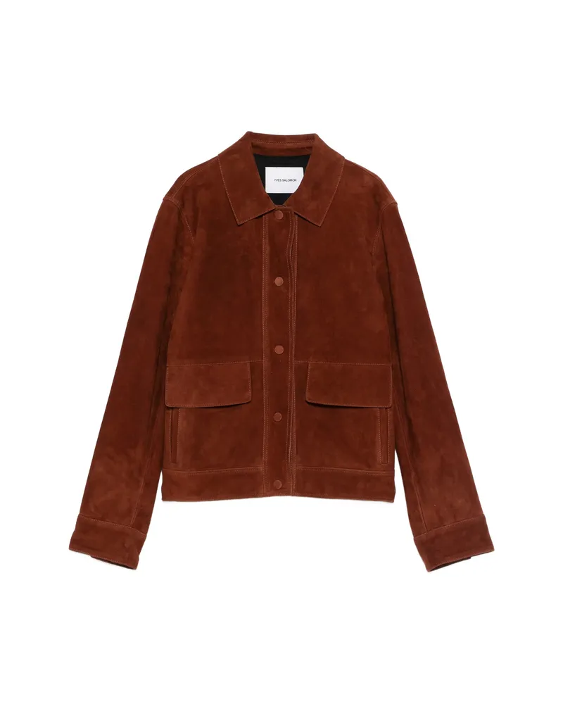 Yves Salomon Flap-pocket Jacket Brown