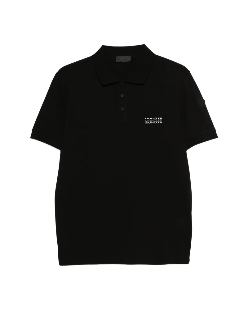 Moncler Cotton Polo Shirt Black