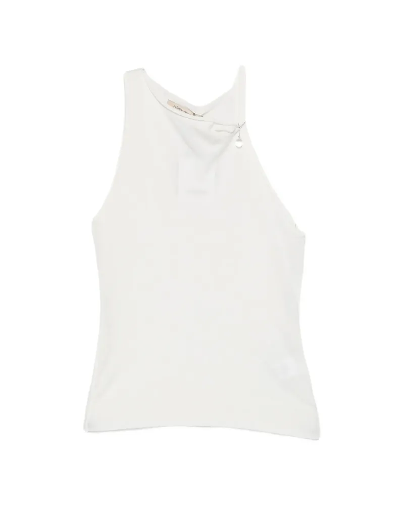 Paloma Wool Lani Asymmetric-neck Knitted Top Neutrals