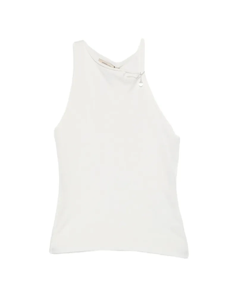 Paloma Wool Lani Asymmetric-neck Knitted Top Neutrals
