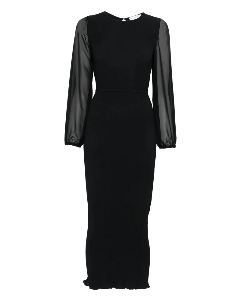 Never Fully Dressed Perrie Sheer Longsleeve Dress Black