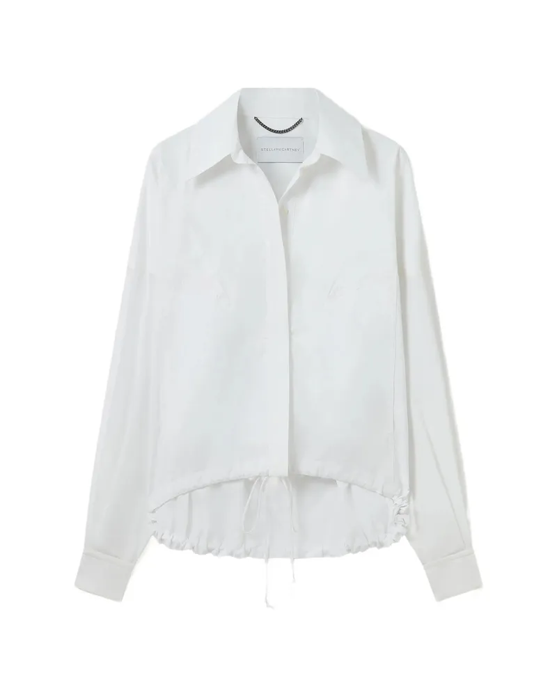 Stella McCartney Drawstring-hem Long-sleeve Shirt White