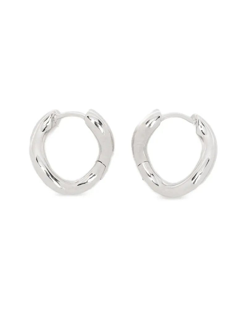Tom Wood River Hoop Earrings Silver