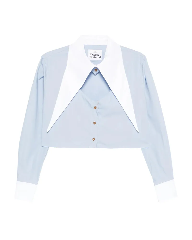 Vivienne Westwood Cut-off Heart Shirt Blue