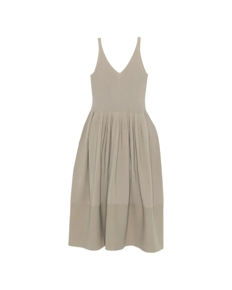 CFCL Rivulet V-neck Sleeveless Dress Neutrals
