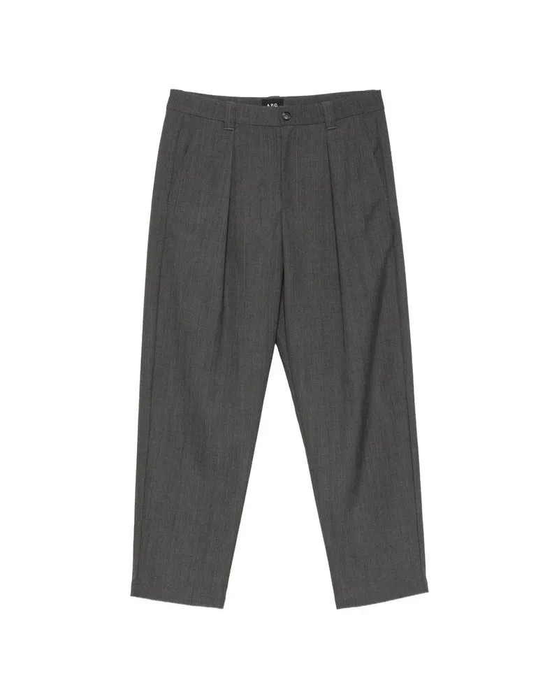 A.P.C. A. p.c. Pleated Straight-leg Trousers Grey