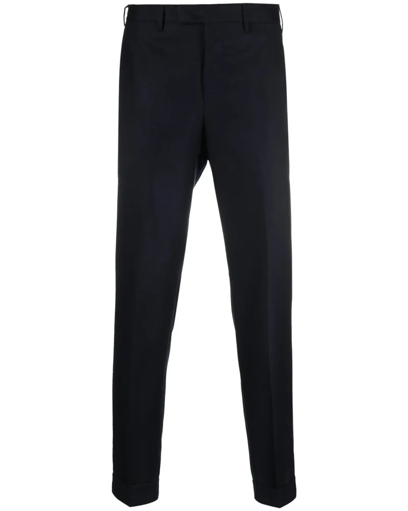 PT TORINO Virgin-wool Tailored Trousers Blue