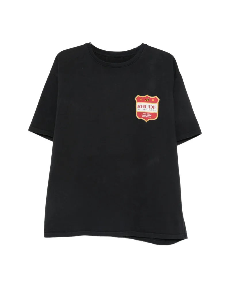 RHUDE Logo-print Short-sleeve T-shirt Black