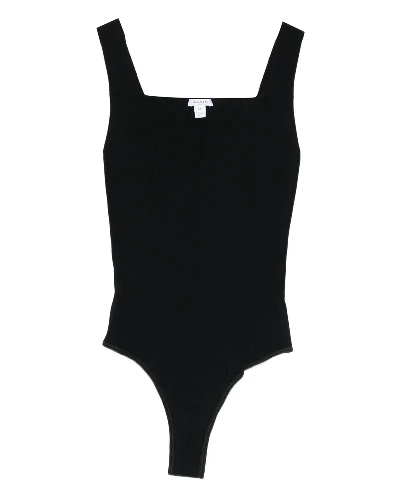Alaïa Square-neck Top Black