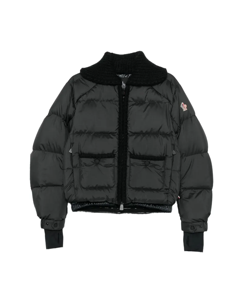 Moncler Jolie Quilted Wool-trim Puffer Jacket Black