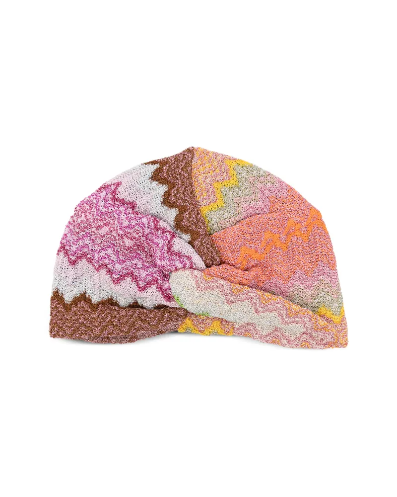 Missoni Zigzag Twisted Beanie Pink