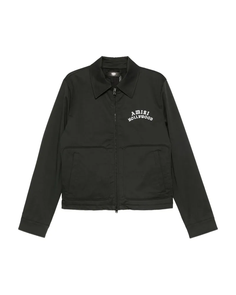 Amiri Logo-detail Zip-up Jacket Black