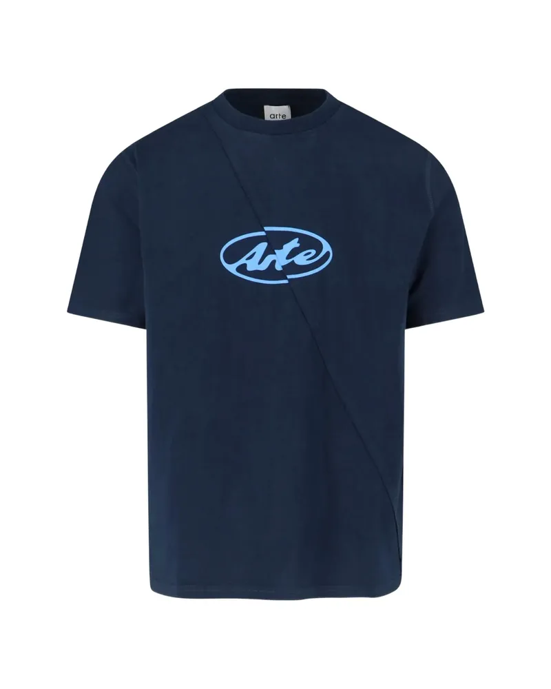 Arte Antwerp Circle Logo T-shirt Blue