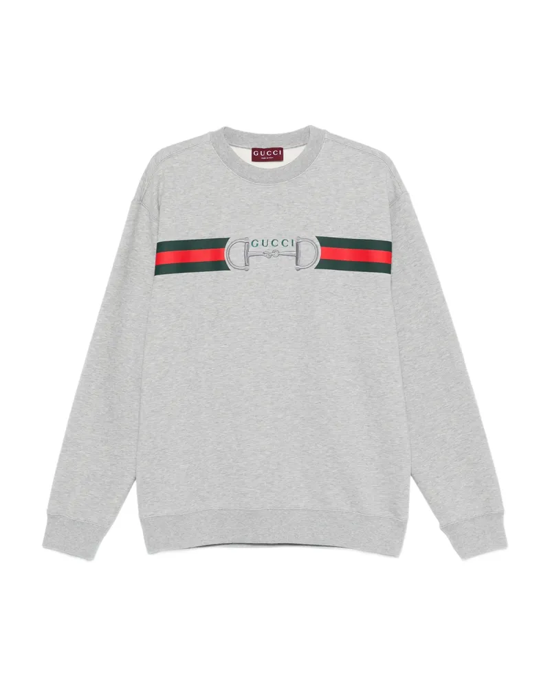 Gucci Stripe Logo Sweatshirt Grey
