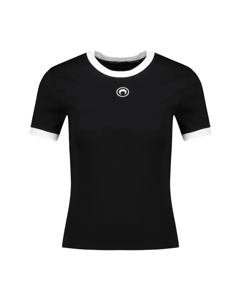 Marine Serre Moon-logo T-shirt Black