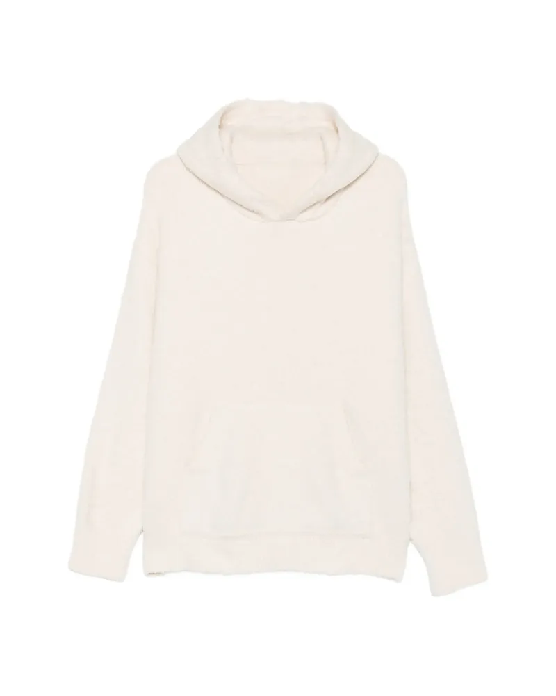Roberto Collina Bouclé-knit Hoodie Neutrals