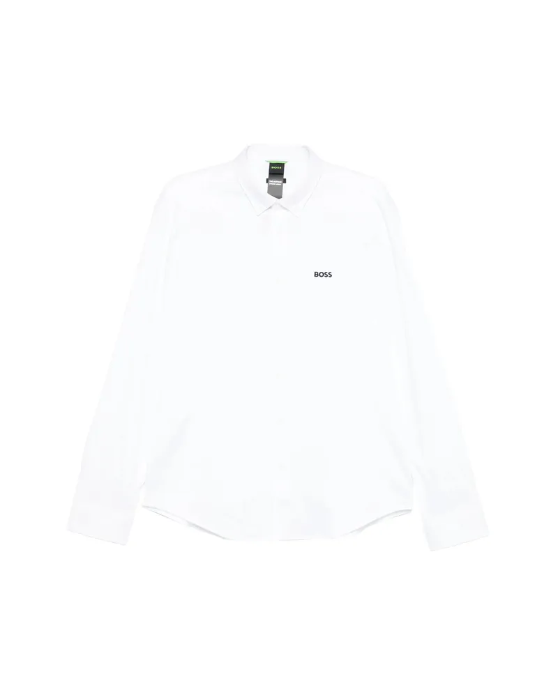 HUGO BOSS Logo-embroidered Shirt White