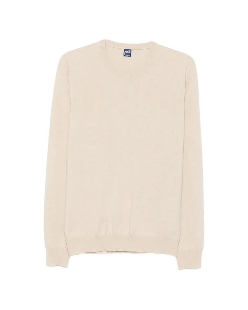 Fedeli Crew-neck Long-sleeve Sweater Neutrals