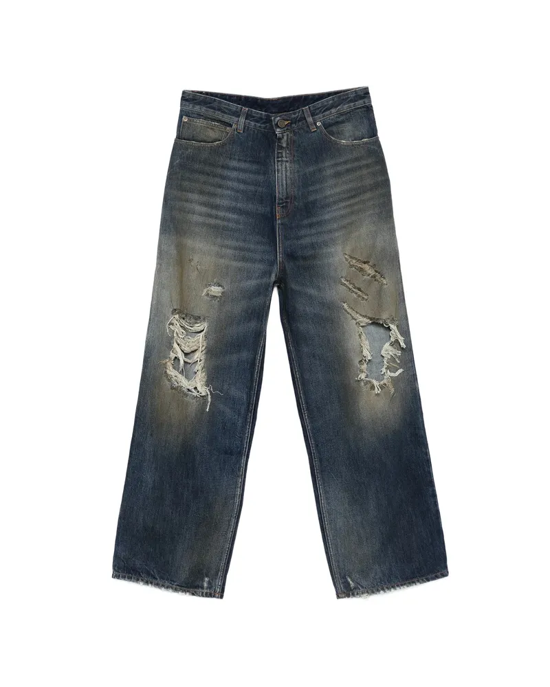 VETEMENTS Distressed Ripped Jeans Blue