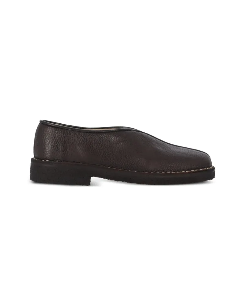 Christophe Lemaire Leather Loafers Brown