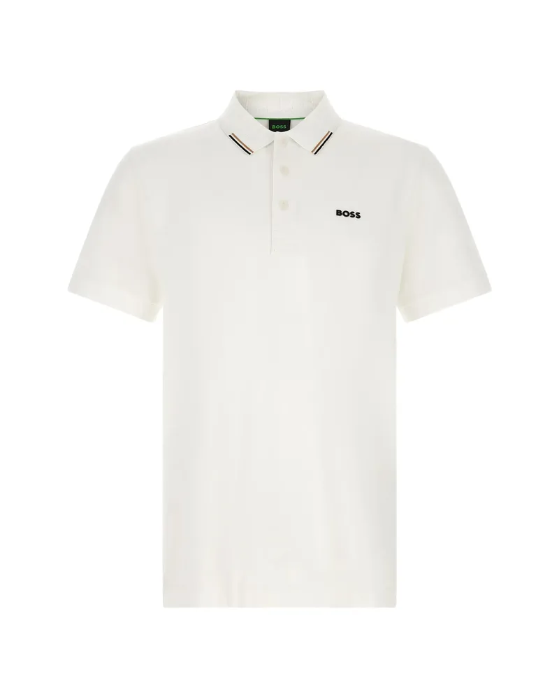 HUGO BOSS Swing Paddy Logo-print Polo Shirt Neutrals