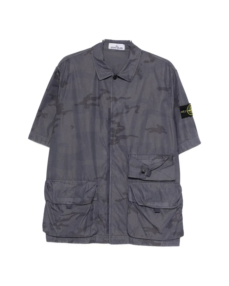 Stone Island Camouflage Pocket Shirt Grey
