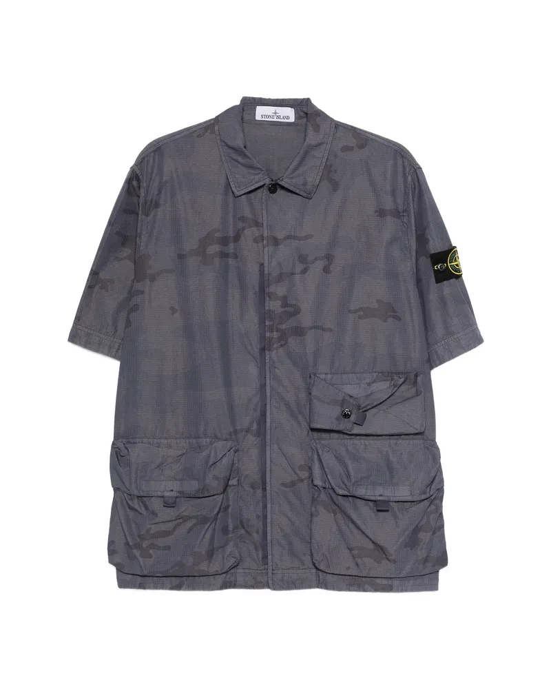 Stone Island Camouflage Pocket Shirt Grey